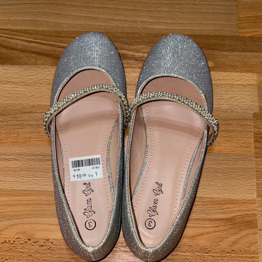 Glam Girl Fashion Silver Dress Shoes